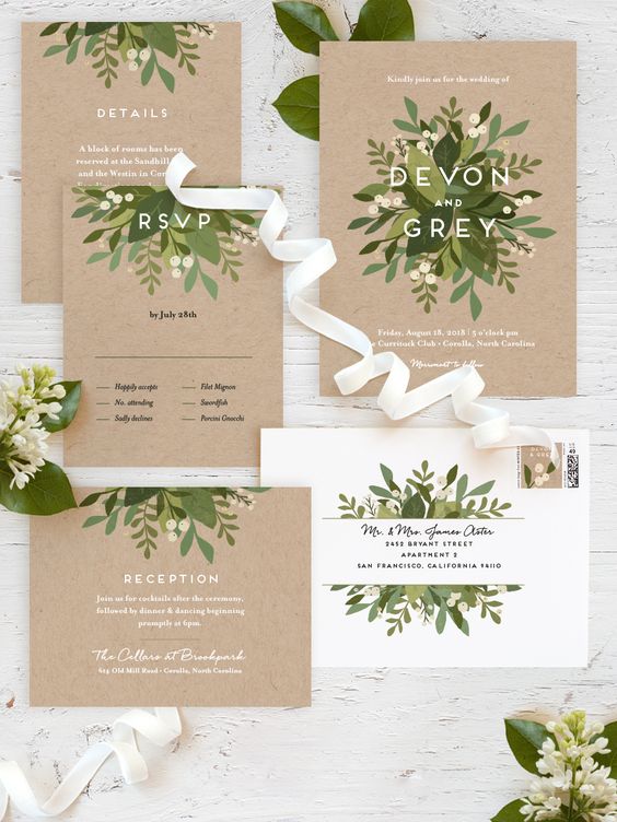 fresh-green-florals-rustic-wedding-invitation-via-minted